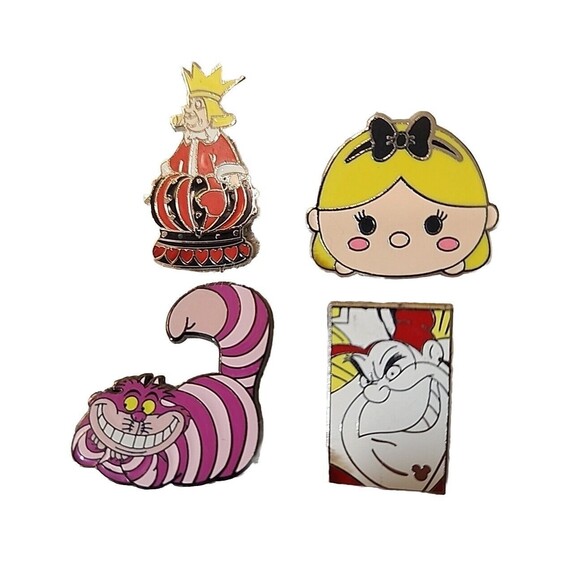 Disney Jewelry - Disney Collectible Pins J-3 ALICE IN WONDERLAND Theme Park Set‎ Lot of 4
